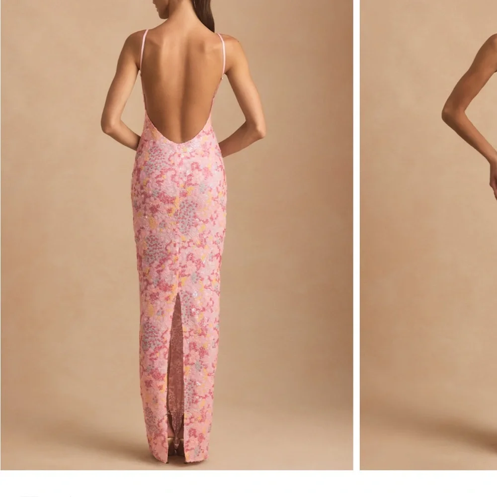 Oh Polly Pink Floral Maxi Dress - Picture 2 of 5